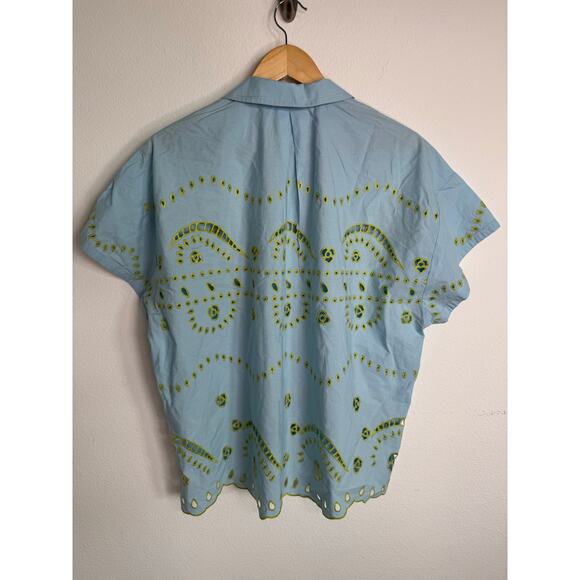 Embroidered Blue Blouse - Picture 3 of 7